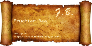 Fruchter Bea névjegykártya
